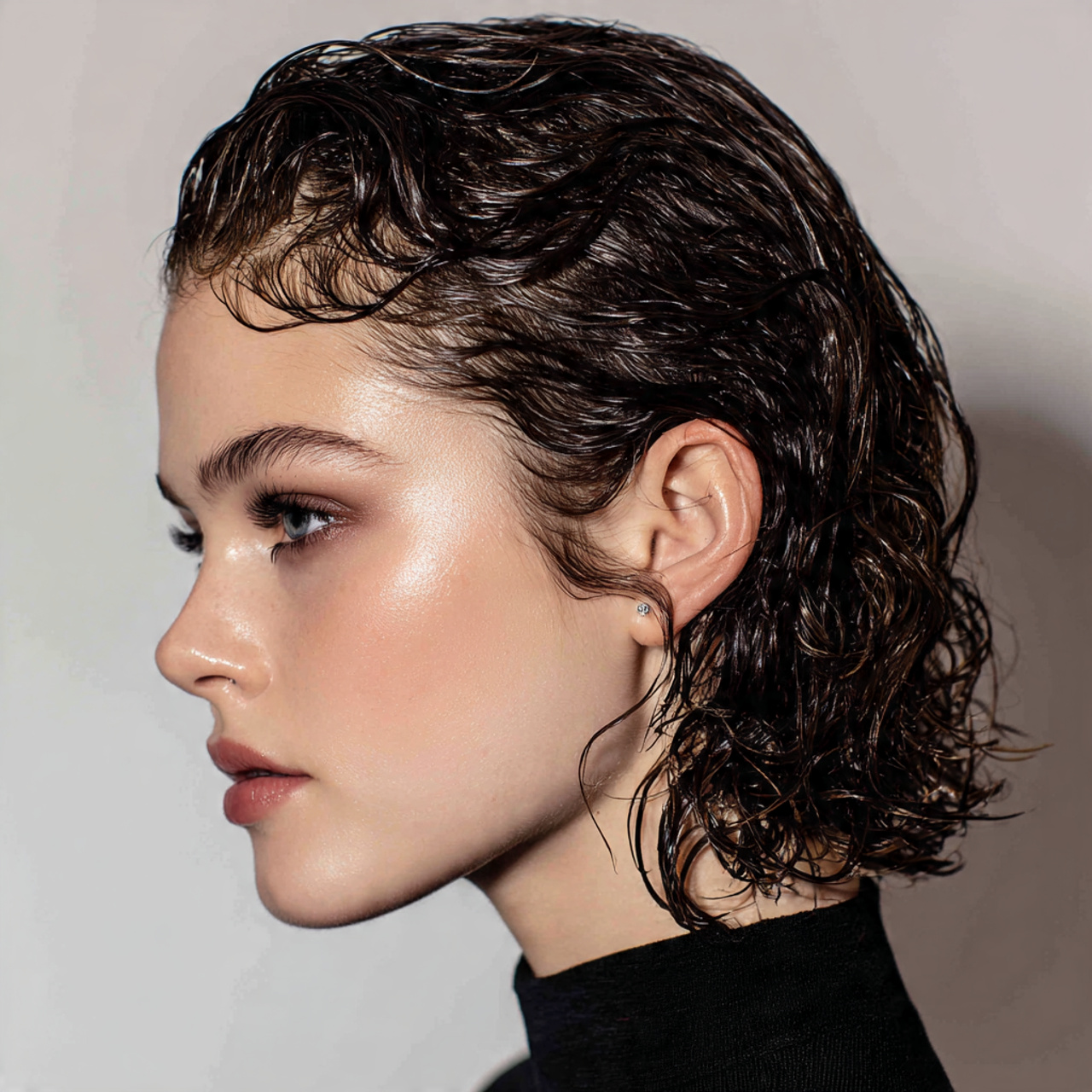 17 Slick Back Curly Hairstyles That Will Instantly Upgrade Your Look (Effortless Chic Alert) 4 Wet Look Slick Back Curls