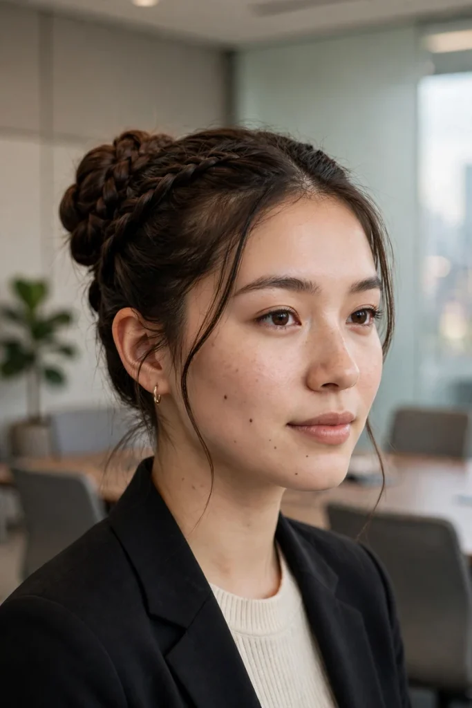 16 Work Hairstyle Ideas, Chosen for the Job You Actually Do 5 work 04 braided bun