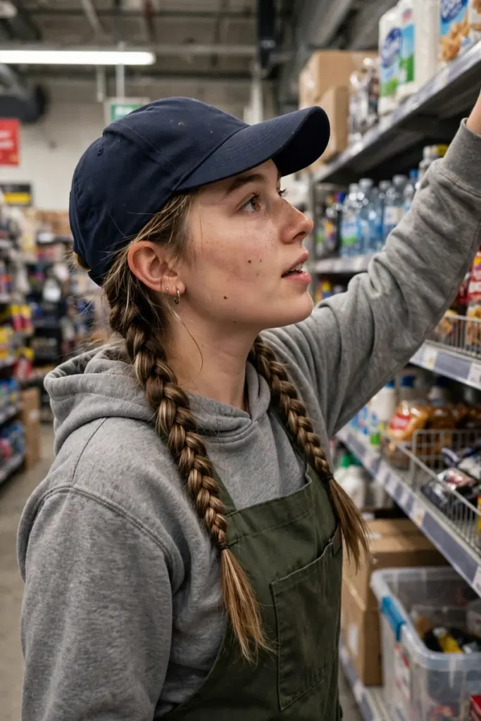 16 Work Hairstyle Ideas, Chosen for the Job You Actually Do 11 work 10 two dutch braids cap