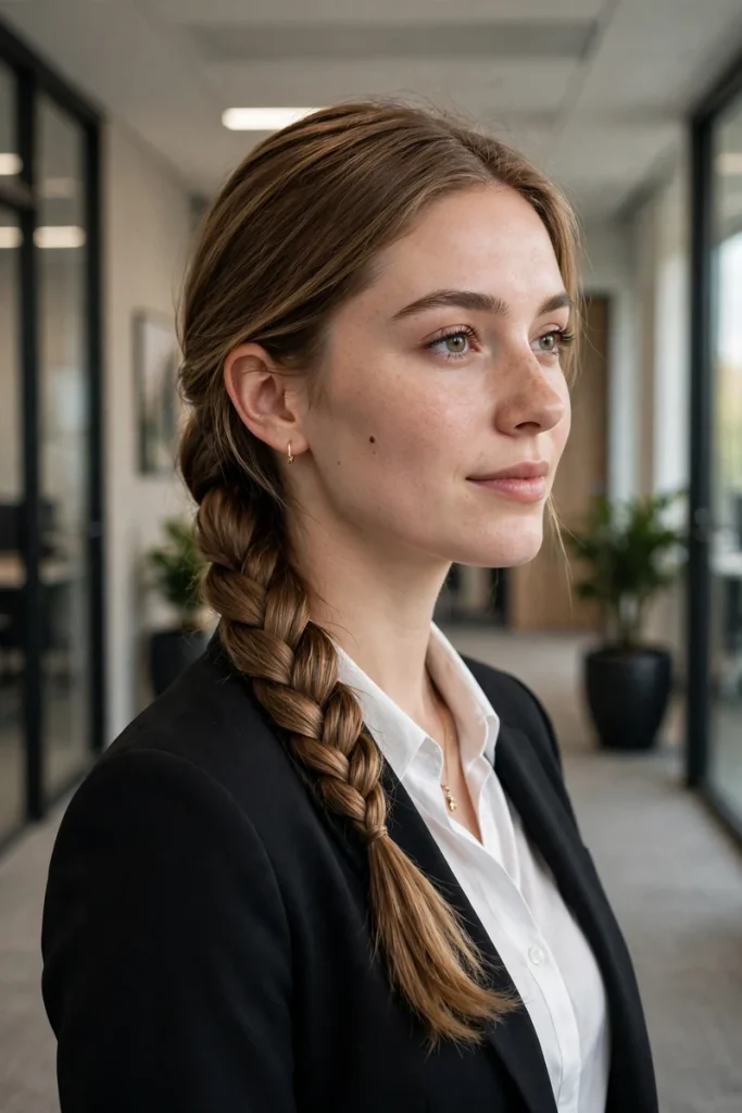 16 Work Hairstyle Ideas, Chosen for the Job You Actually Do 13 work 12 polished side braid
