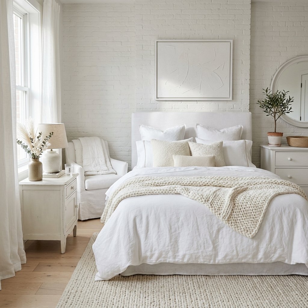 18 White Bedroom Ideas That Look Straight Out of a Pinterest Dream 19 All White Bedroom With Texture On Texture Styling