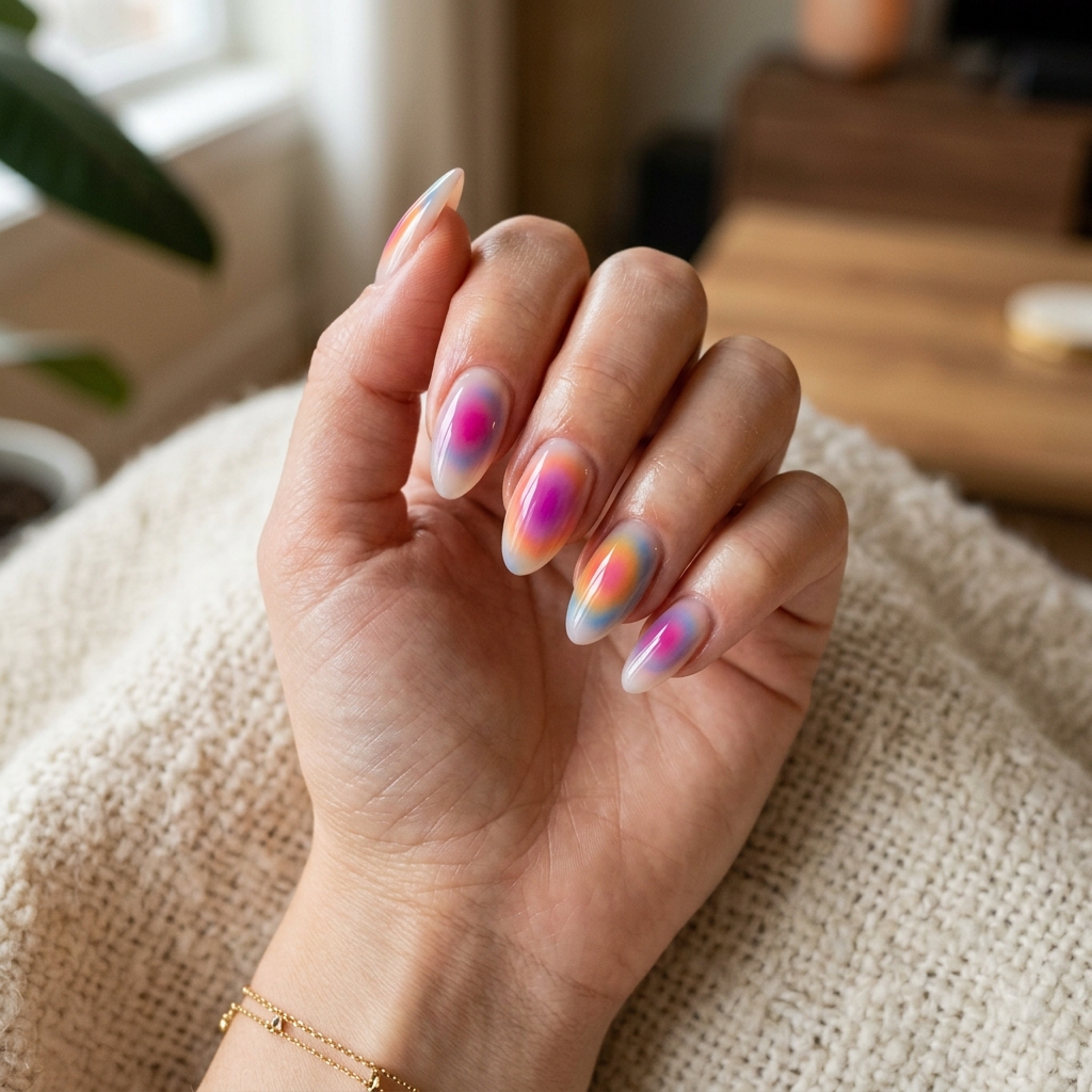 16 Aesthetic Summer Nails That Will Instantly Upgrade Your Vibe (Hot Girl Hands Only) 8 Aura Nails