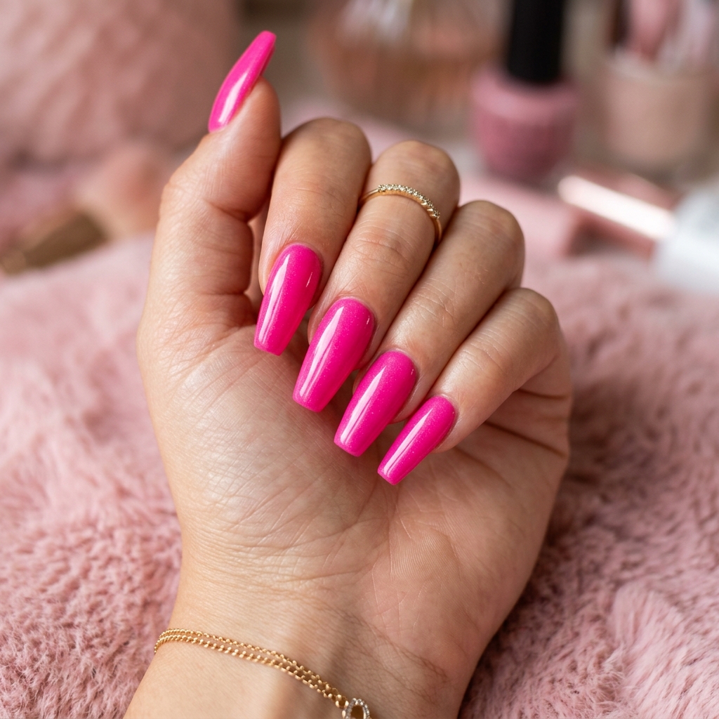 16 Summer Acrylic Nails That Will Instantly Upgrade Your Vibe (Hot Girl Nails Only ) 9 Barbiecore Pink Nails