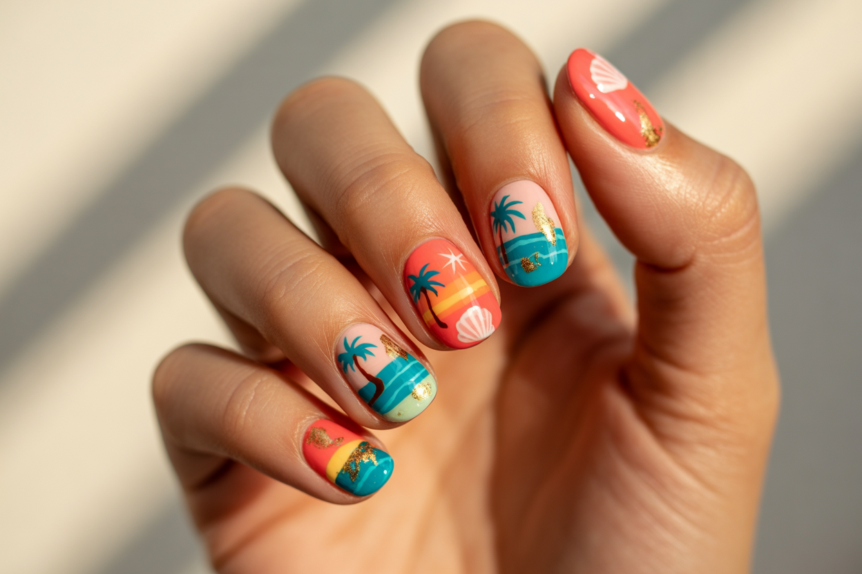 Beach Summer Nails
