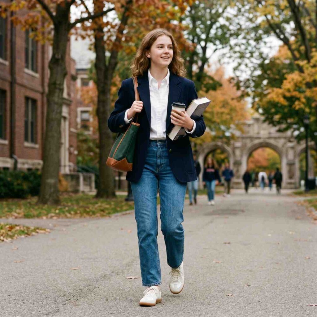 17 School Outfit Ideas So Good You’ll Actually Want to Wake Up Early for Class 6 Blazer Straight Leg Jeans