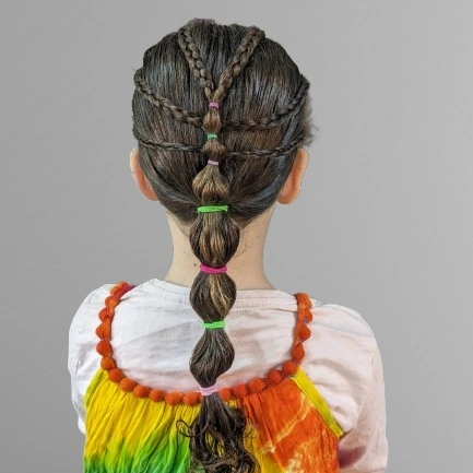 16 Quinceañera Hairstyles Ideas That Will Have Everyone Asking “Wait… Who Did Your Hair?!” 8 Bubble Braid Ponytail
