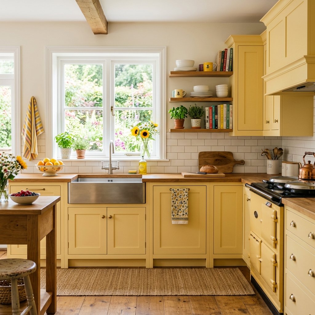 15 Kitchen Color Ideas That Are So Chic, You’ll Want to Repaint Everything This Weekend 14 Butter Yellow Cheerfulness