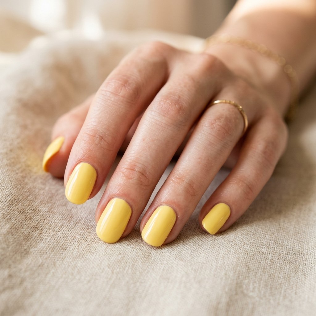 16 Basic Summer Nails Everyone’s Obsessed With Right Now (And Yes, You Can Totally Pull These Off) 7 Butter Yellow Nails