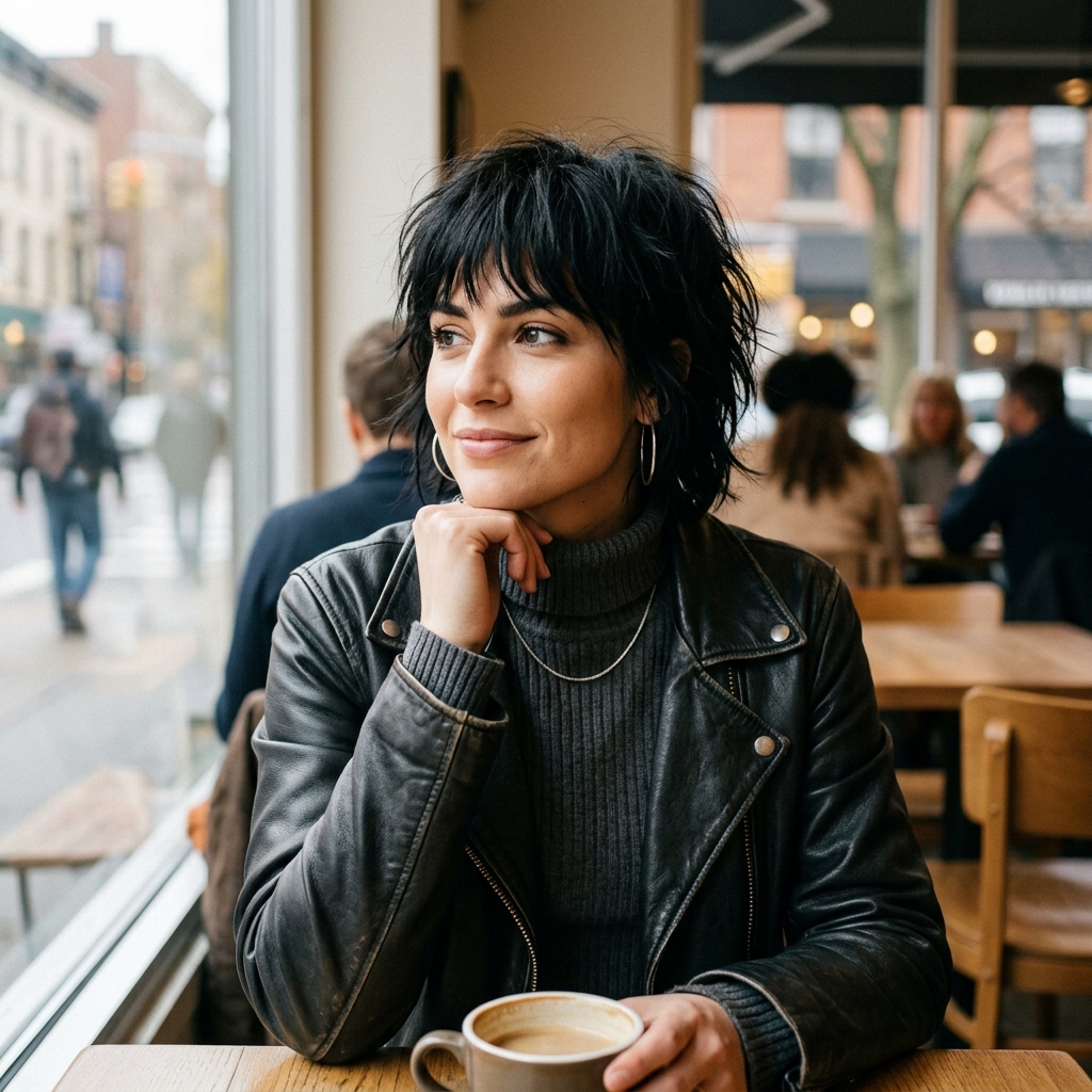 15 Emo Hairstyle Ideas That Are Giving Main Character Energy in 2026 3 Choppy Black Bob