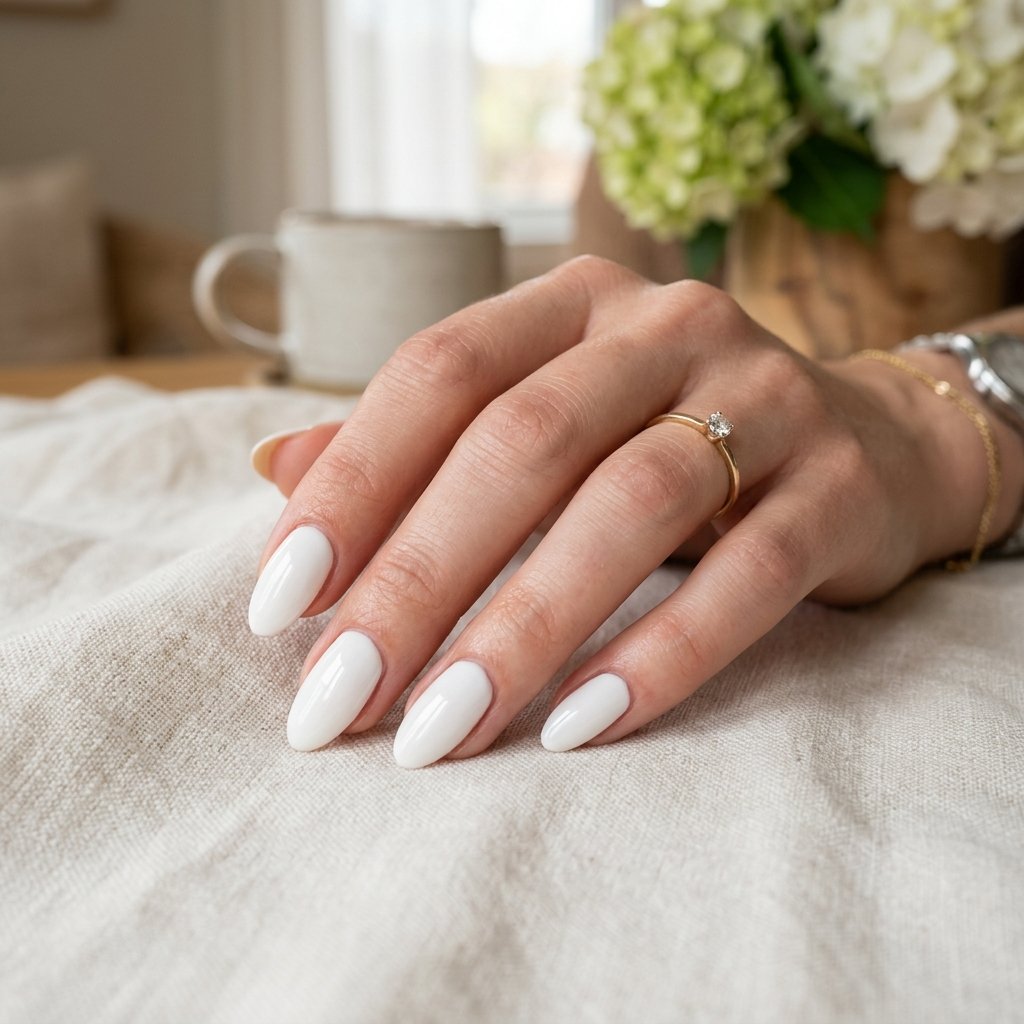 17 White Summer Nails That Scream “Clean Girl Energy” (And Honestly Go With Everything) 2 Classic Glossy White Nails