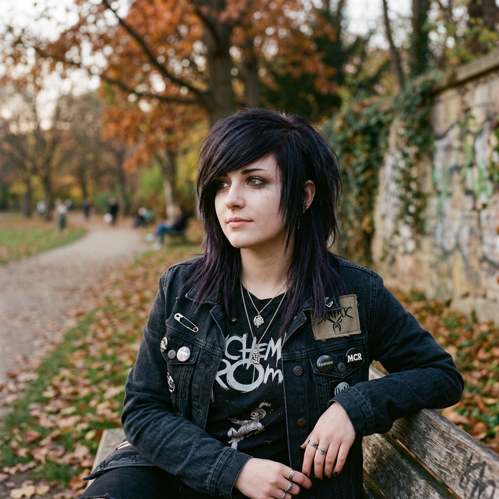 15 Emo Hairstyle Ideas That Are Giving Main Character Energy in 2026 2 Classic Side-Swept Emo Bangs