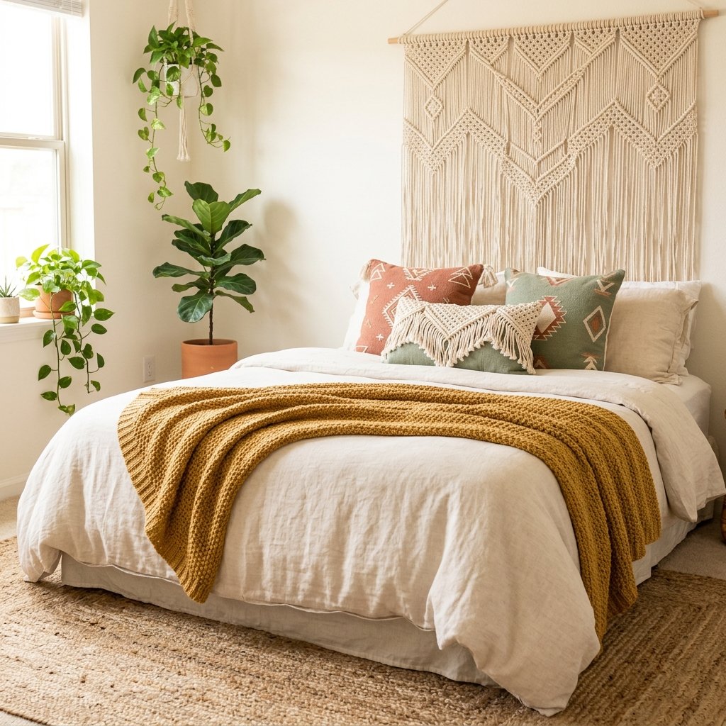 17 Bedroom Design Ideas So Good You’ll Want to Redecorate Tonight 5 Cozy Boho Bedroom Vibes