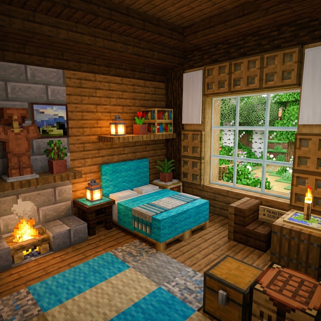 17 Minecraft Bedroom Ideas That Are Seriously Cooler Than Your Last Build 2 Cozy Cottage Minecraft Bedroom