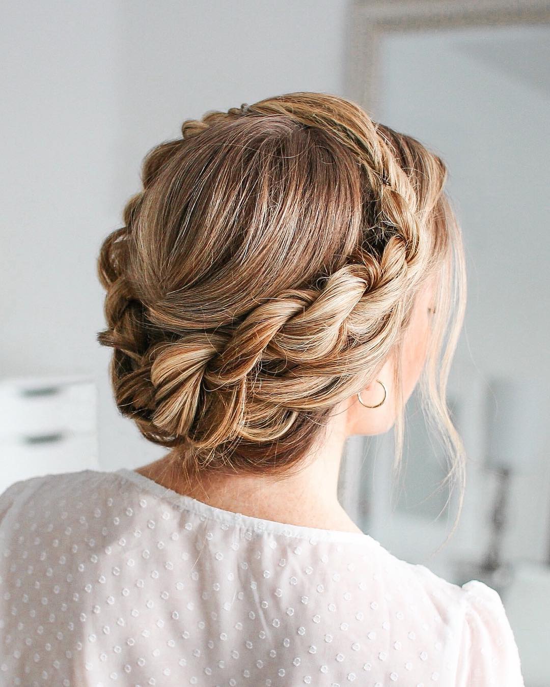 17 Curly Braided Hairstyles That Will Instantly Upgrade Your Look (Yes, Even on Lazy Hair Days) 13 Crown Twist Braid