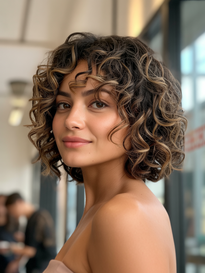 16 Curly Bob Hairstyles That Are Basically Your Hair’s Main Character Era 16 Curly Bob with Face-Framing Layers