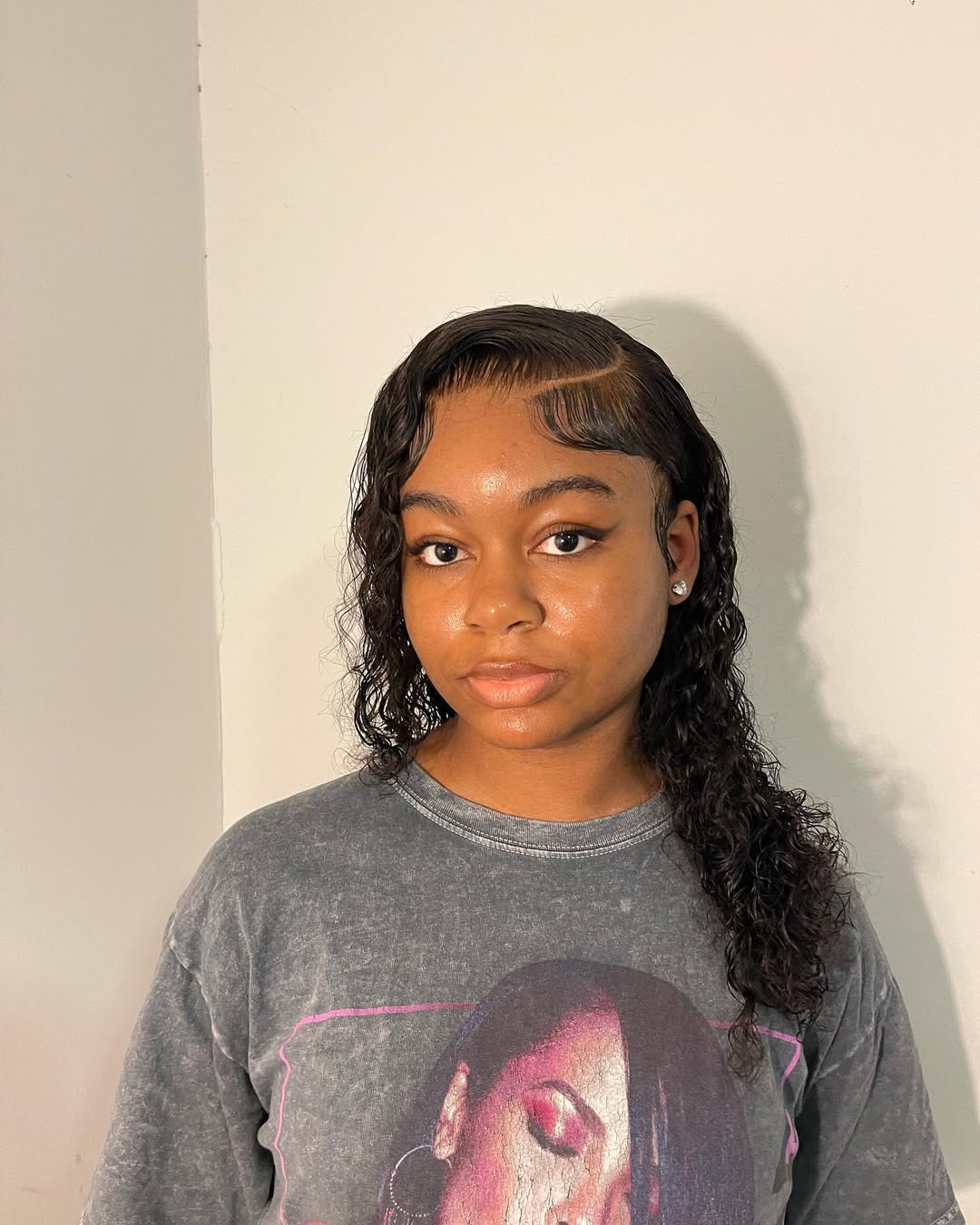 16 Curly Bob Hairstyles That Are Basically Your Hair’s Main Character Era 11 Curly Bob with Side Part