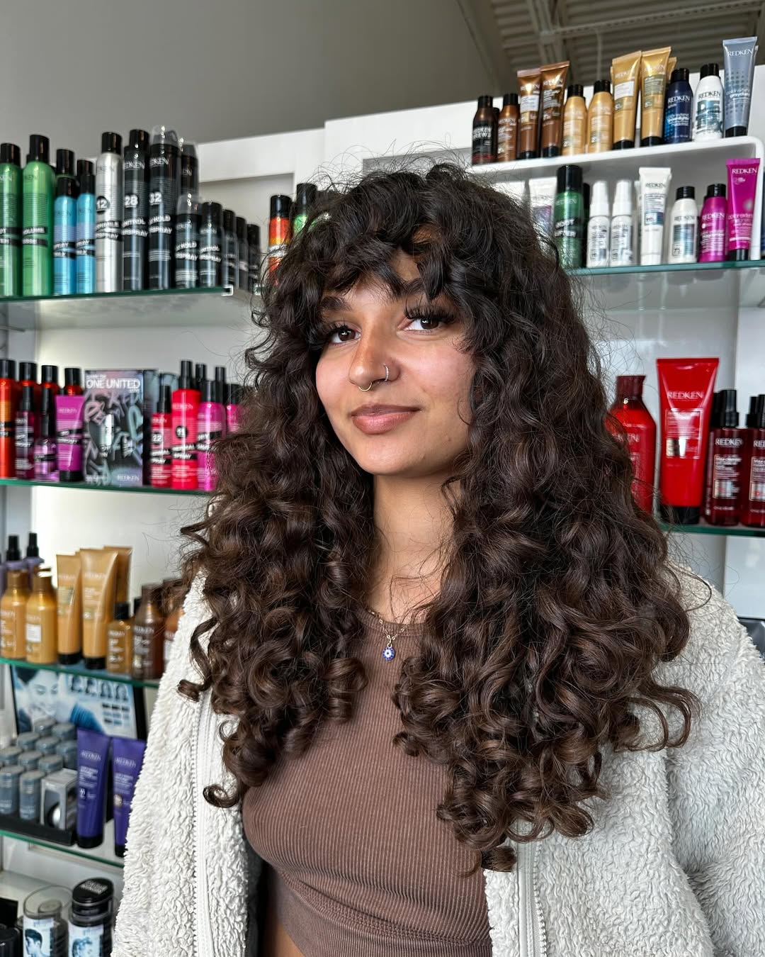 15 Long Curly Hairstyles That Will Make You Feel Like That Girl (Yes, Even on Lazy Hair Days) 15 Curly Hair with Bangs