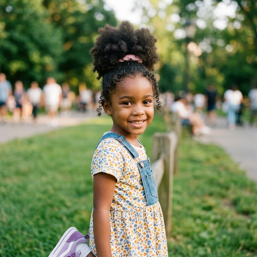 16 Kid Hairstyle Ideas That Are Cute, Easy & Totally Playground-Approved 15 Curly Puff