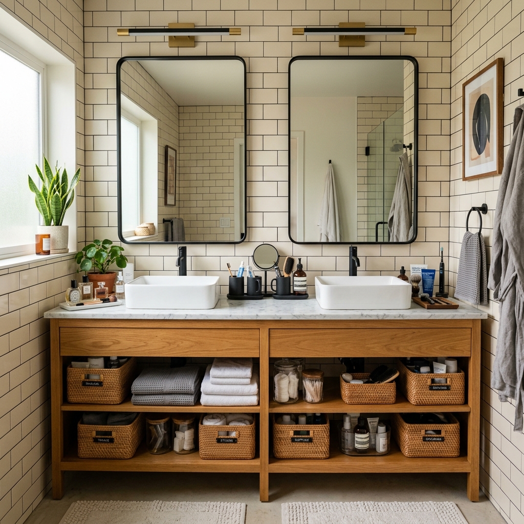 16 Modern Bathroom Ideas That Look Straight Out of a Luxury Spa (Without the Luxury Price Tag) 12 Double Vanities for Organized Chaos