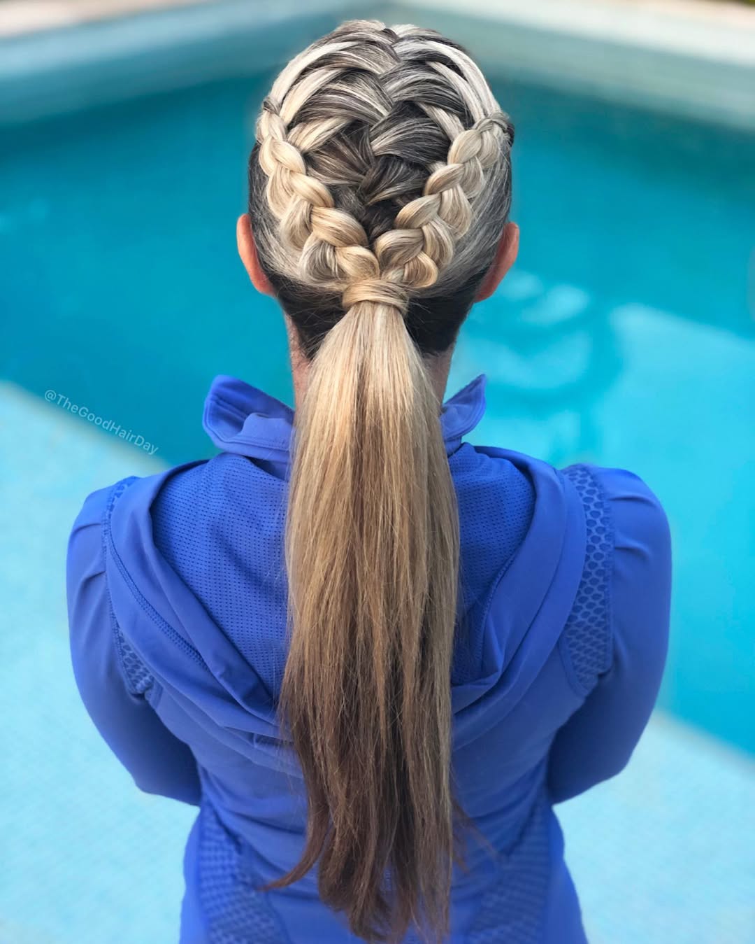 17 Curly Braided Hairstyles That Will Instantly Upgrade Your Look (Yes, Even on Lazy Hair Days) 5 Dutch Braids into Curly Ponytail