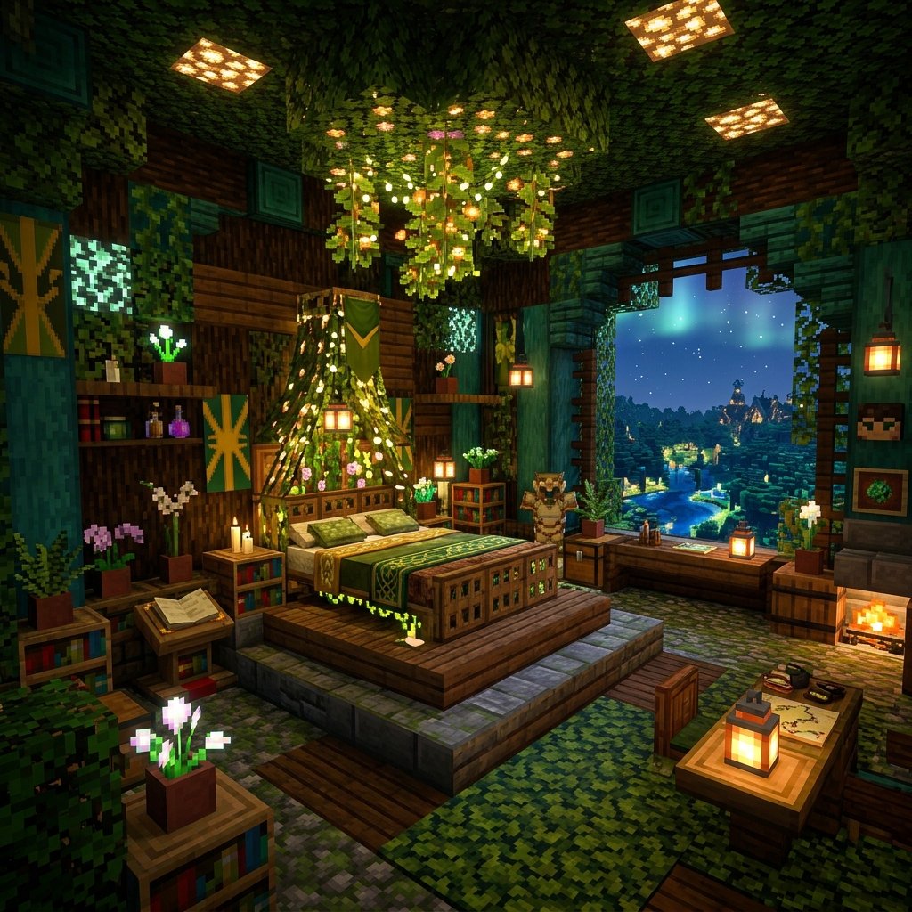17 Minecraft Bedroom Ideas That Are Seriously Cooler Than Your Last Build 9 Fantasy Elf Bedroom