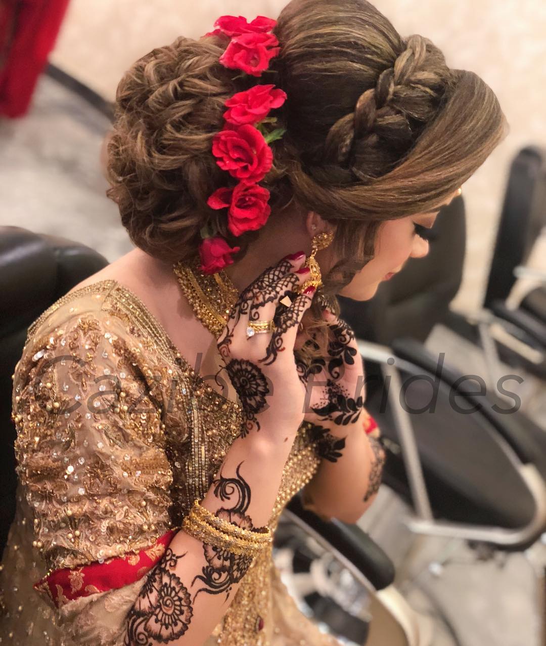 16 Quinceañera Hairstyles Ideas That Will Have Everyone Asking “Wait… Who Did Your Hair?!” 15 Floral Braided Updo