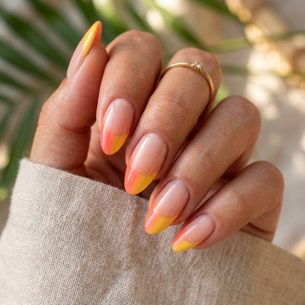 17 Summer Ombre Nails That Are Giving Main Character Energy All Season 18 French Ombre Twist