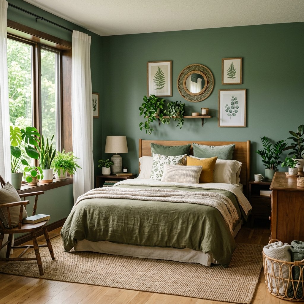 17 Bedroom Design Ideas So Good You’ll Want to Redecorate Tonight 12 Green Bedroom Aesthetic