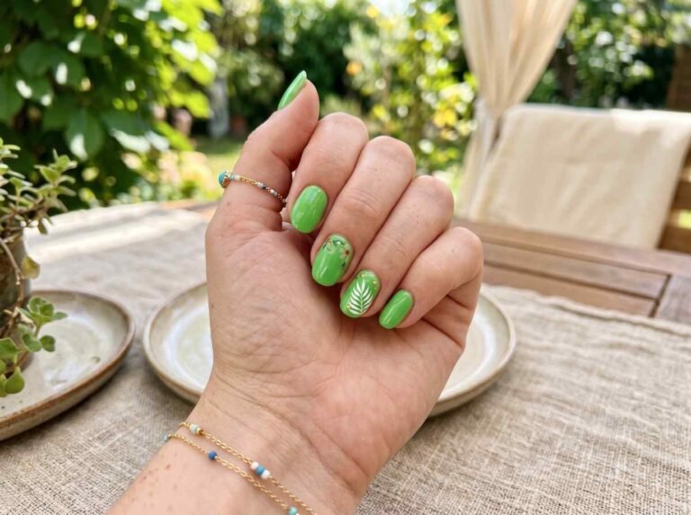Green Summer Nails