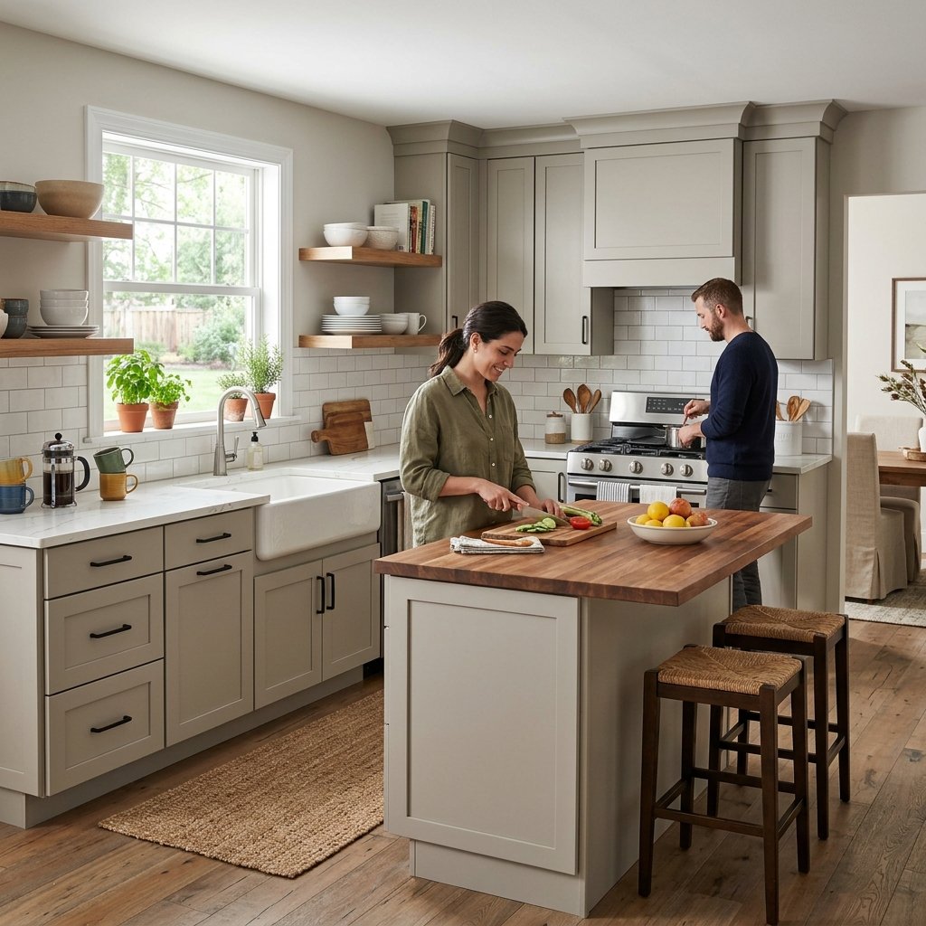 15 Kitchen Color Ideas That Are So Chic, You’ll Want to Repaint Everything This Weekend 16 Greige for the Best of Both Worlds