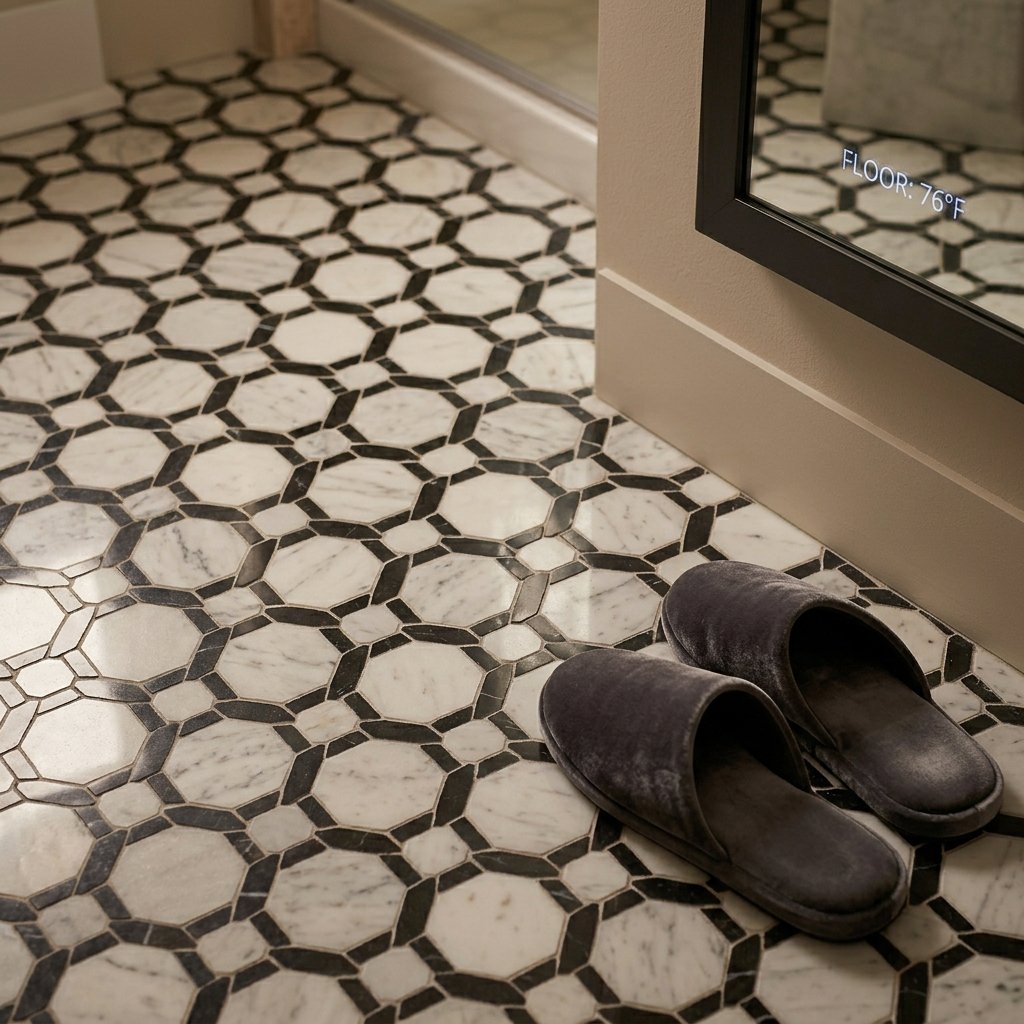 17 Bathroom Flooring Ideas That Instantly Make Your Space Look Expensive (Without the Celebrity Budget) 18 Heated Tile Floors