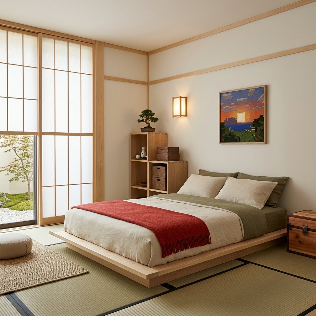 17 Minecraft Bedroom Ideas That Are Seriously Cooler Than Your Last Build 11 Japanese Zen Bedroom