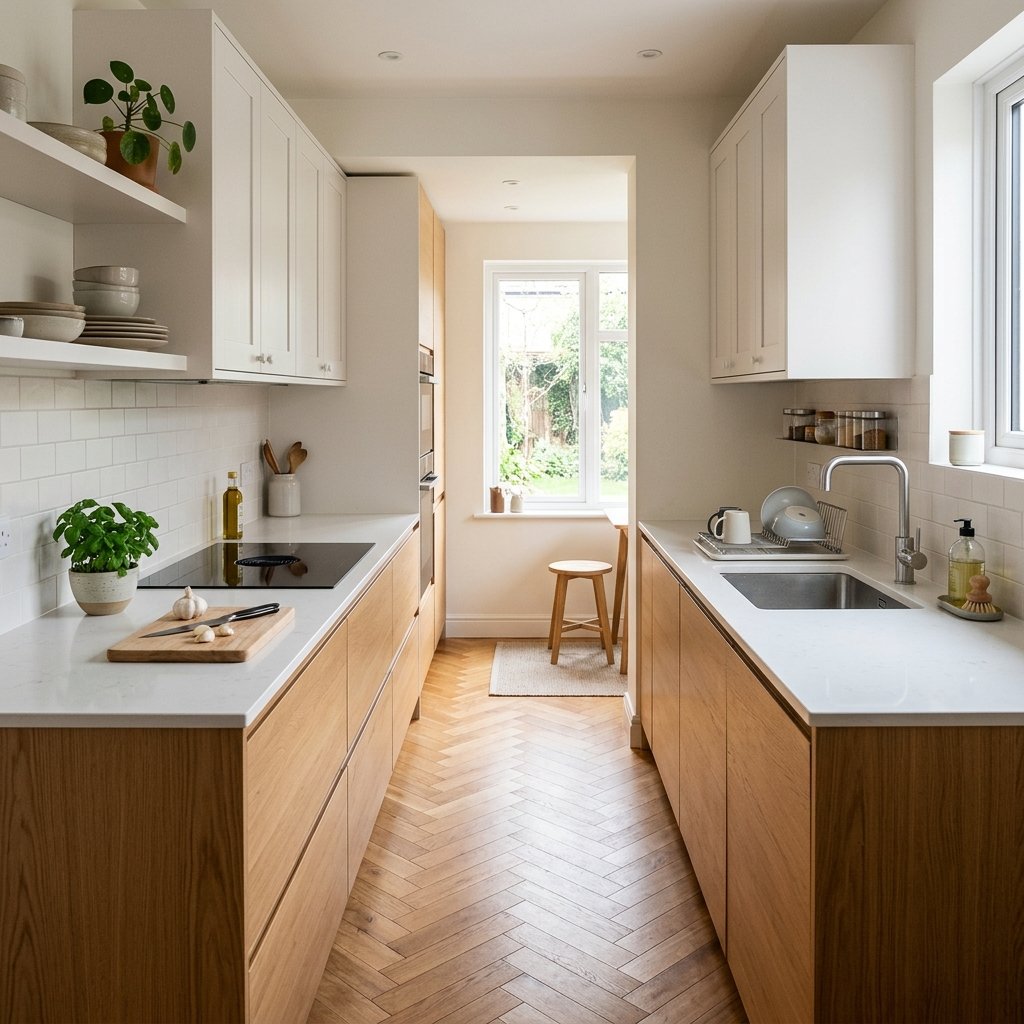16 Galley Kitchen Ideas That Make Small Spaces Look Expensive Without Even Trying 17 Keep Countertops Minimal 1