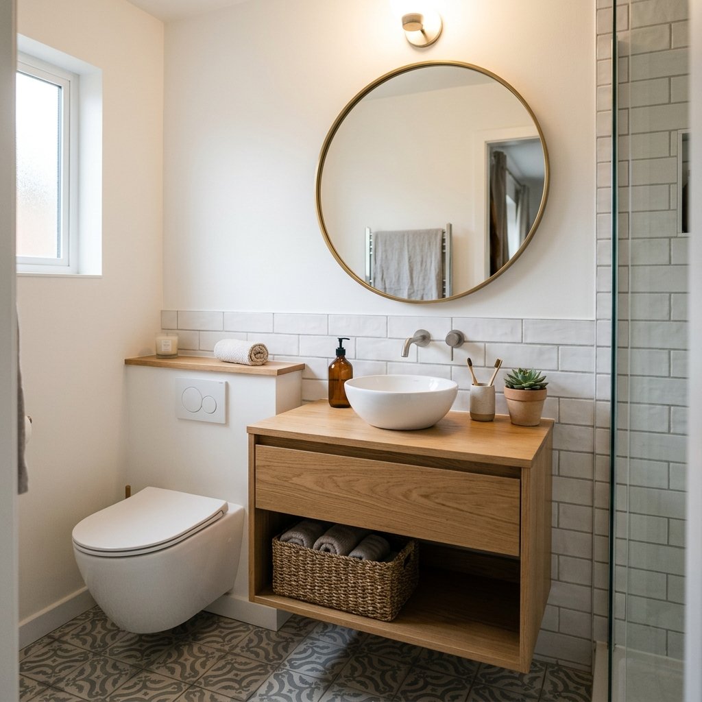 17 Tiny Bathroom Ideas That Make Small Spaces Look Seriously Expensive 15 Keep Countertops Minimal 2