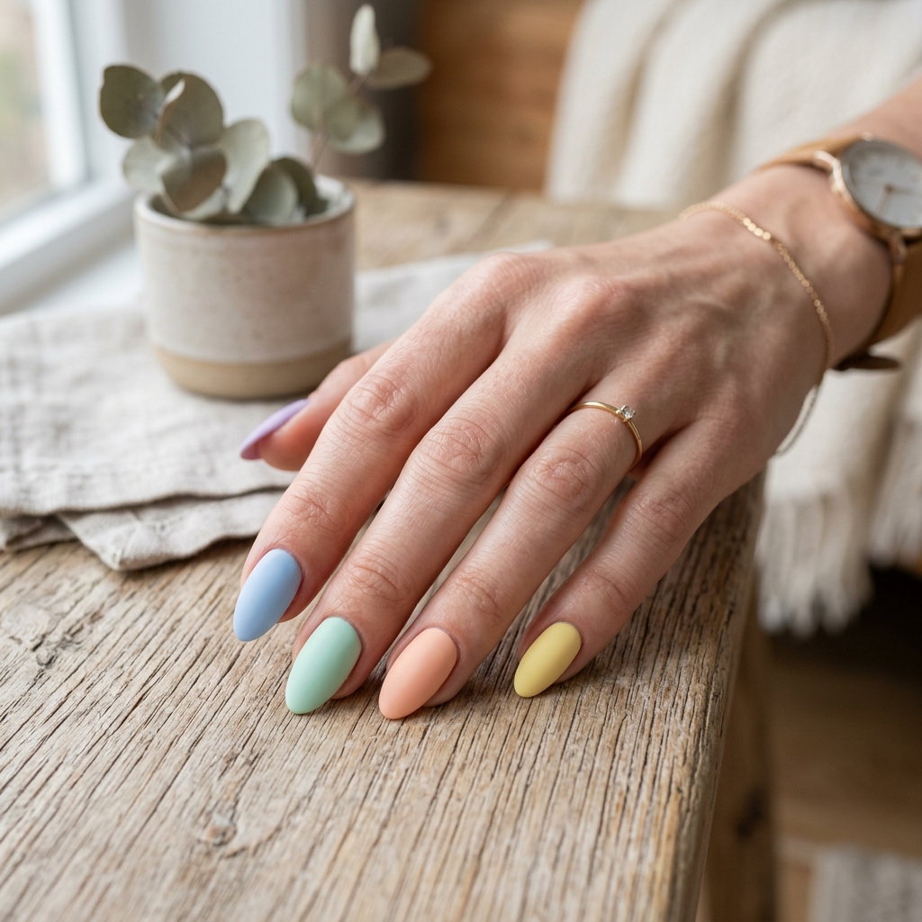 17 Beach Summer Nails That Will Make Your Vacation Photos Instantly Hotter 16 Matte Pastel Nails