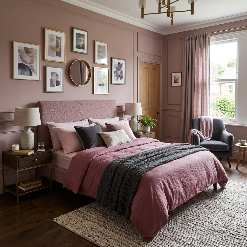 18 Pink Bedroom Ideas That Are Giving Main-Character Energy in 2026 18 Mauve Pink for a Mature Look