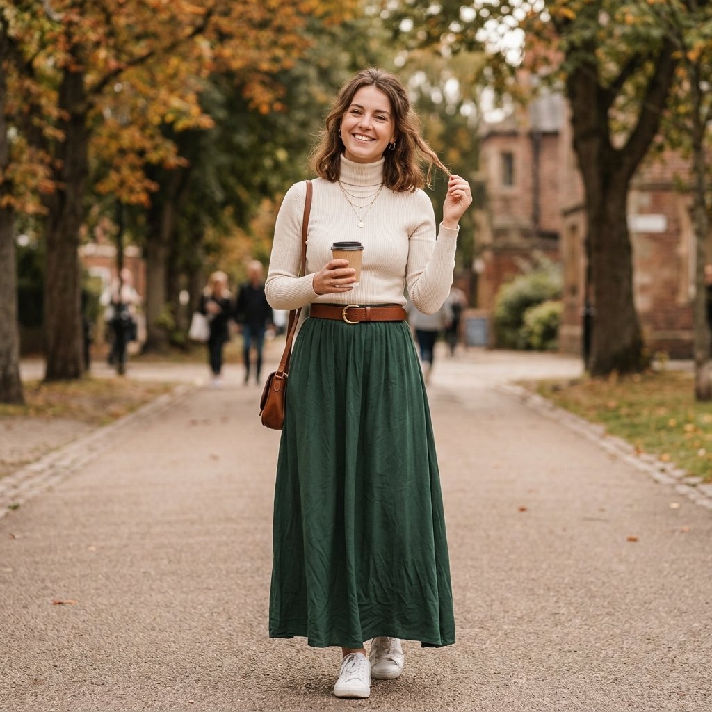 15 Cute Outfit Ideas That Make You Look Effortlessly Stylish (Without Trying Too Hard) 12 Maxi Skirt Fitted Sweater