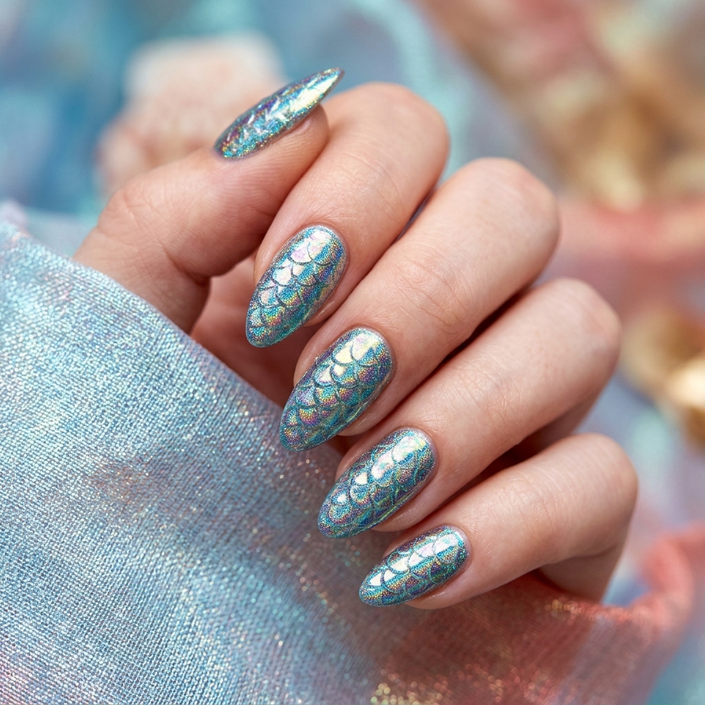 17 Chrome Summer Nails That Will Make Your Hands the Main Character This Season 6 Mermaid Chrome Nails