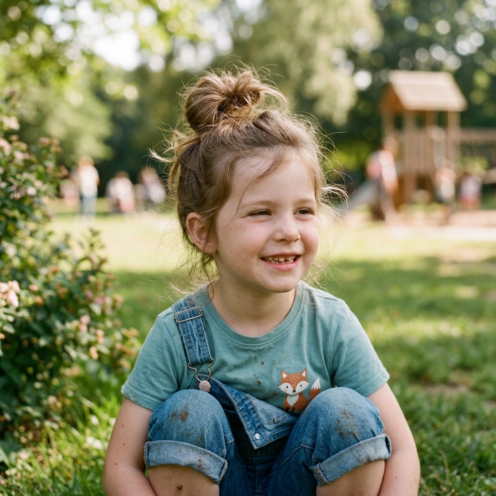 16 Kid Hairstyle Ideas That Are Cute, Easy & Totally Playground-Approved 4 Messy Bun