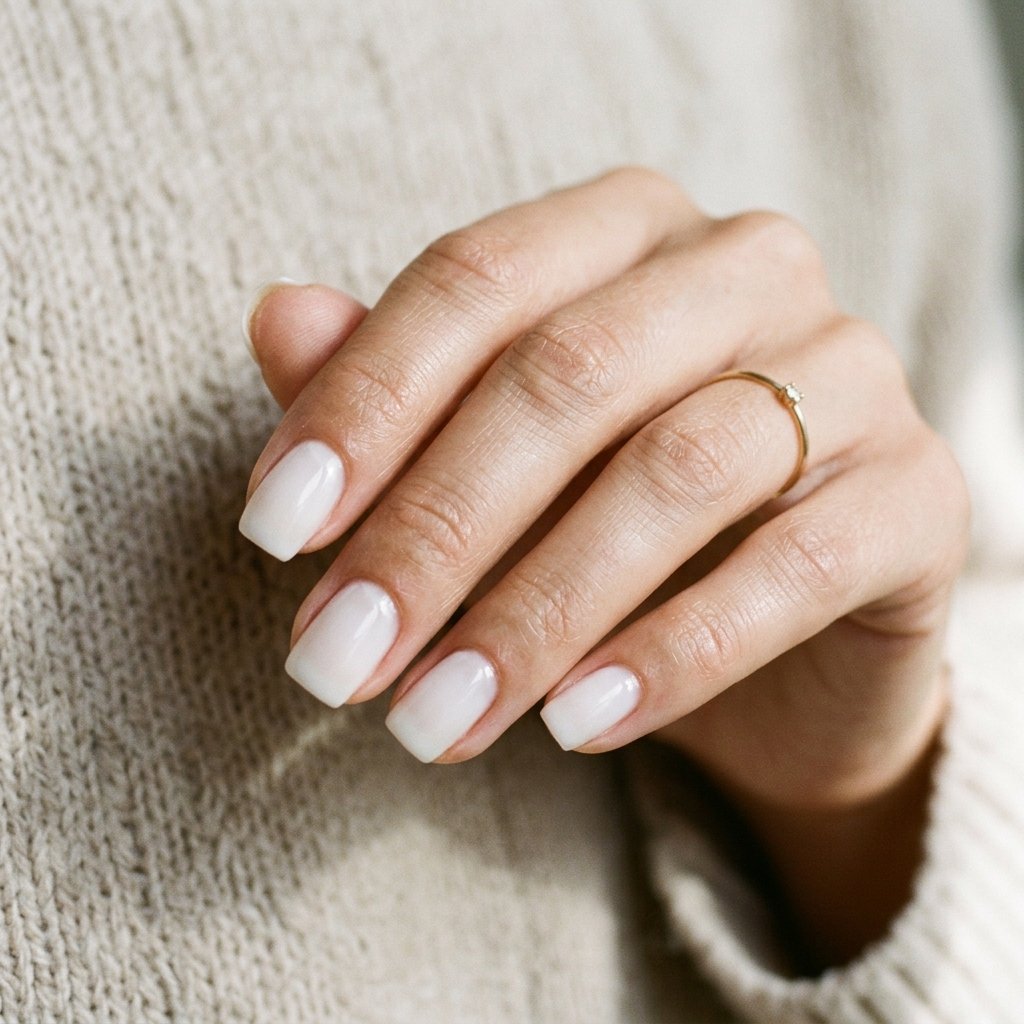 17 White Summer Nails That Scream “Clean Girl Energy” (And Honestly Go With Everything) 3 Milky White Your Nails But Better