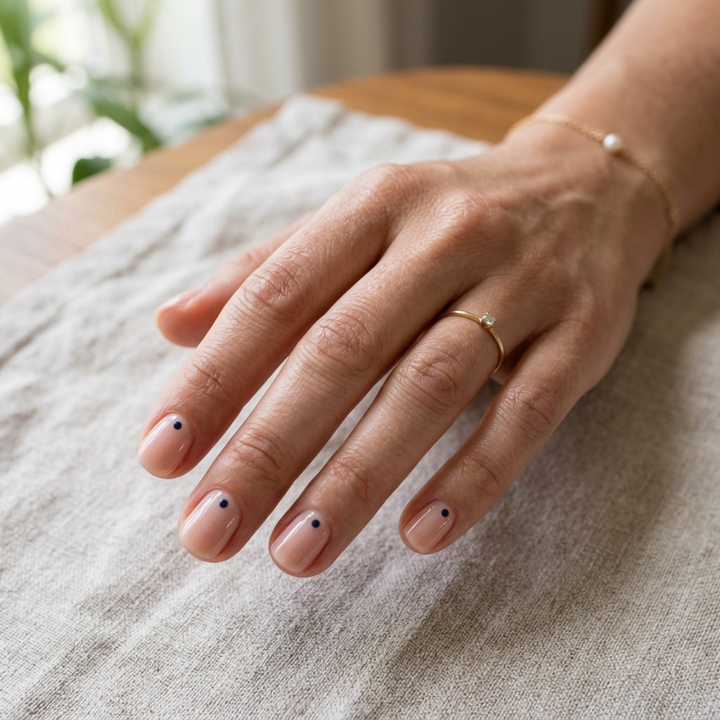16 Aesthetic Summer Nails That Will Instantly Upgrade Your Vibe (Hot Girl Hands Only) 11 Minimal Dot Nails