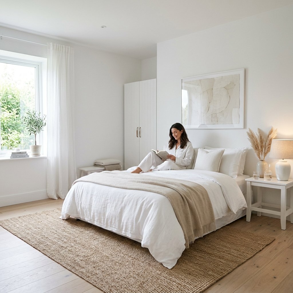 18 White Bedroom Ideas That Look Straight Out of a Pinterest Dream 5 Minimalist White Bedroom That Feels Calm