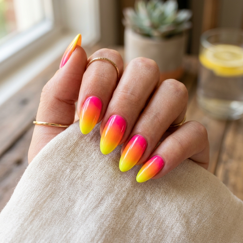 17 Summer Ombre Nails That Are Giving Main Character Energy All Season 5 Neon Fade Ombre