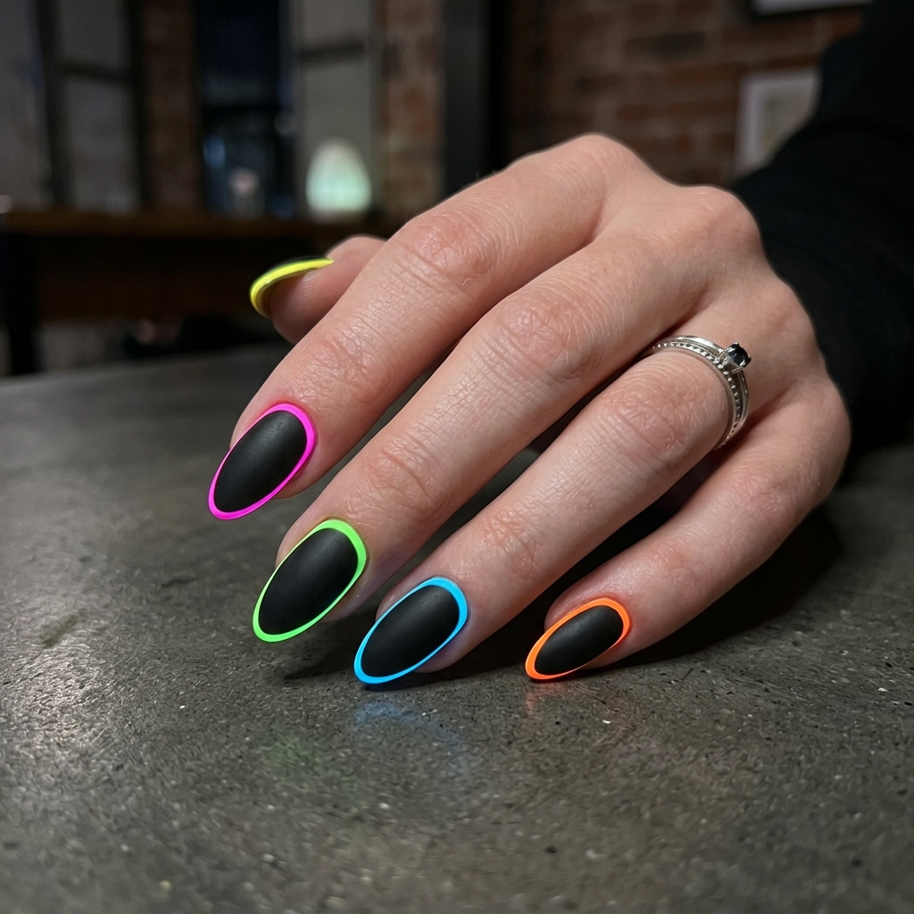 16 Neon Summer Nails That Are Basically Sunshine in Mani Form (Warning: You’ll Want Them All) 15 Neon Outline Nails