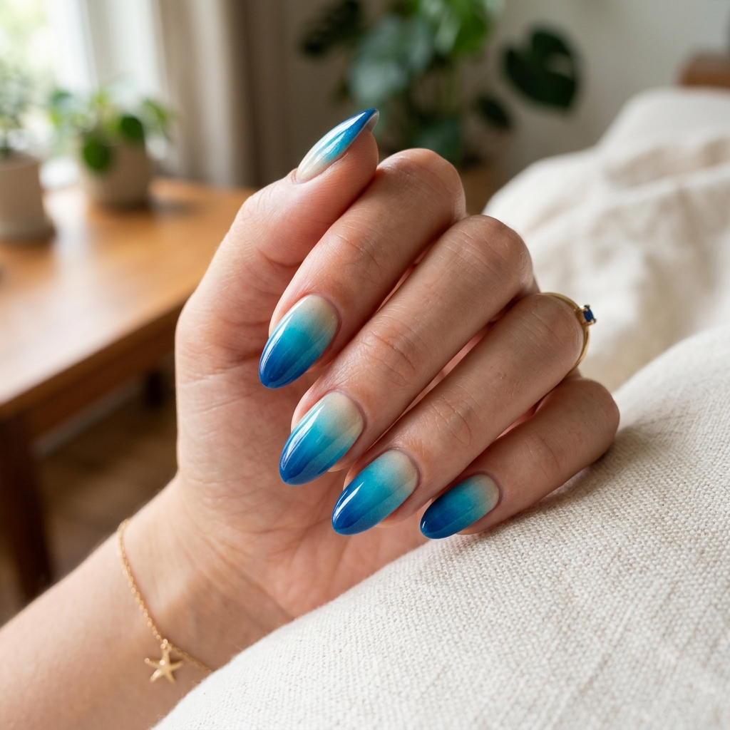 17 Summer Ombre Nails That Are Giving Main Character Energy All Season 4 Ocean Blue Ombre