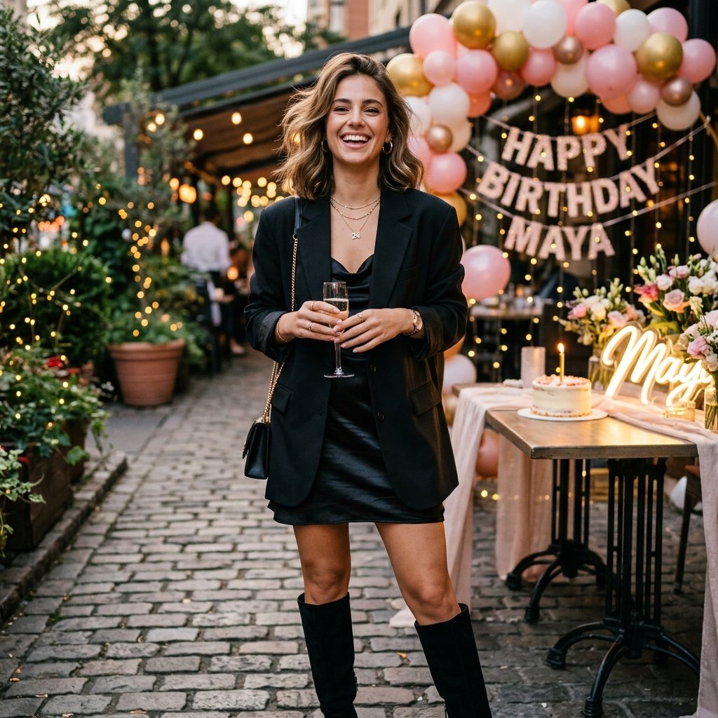 17 Birthday Outfit Ideas for Women That’ll Make You Feel Like That Girl All Day 3 Oversized Blazer Mini Dress 1