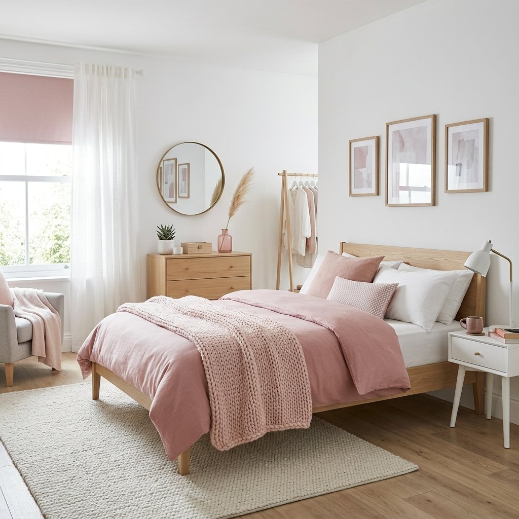 18 Pink Bedroom Ideas That Are Giving Main-Character Energy in 2026 8 Pink and White Scandinavian Style