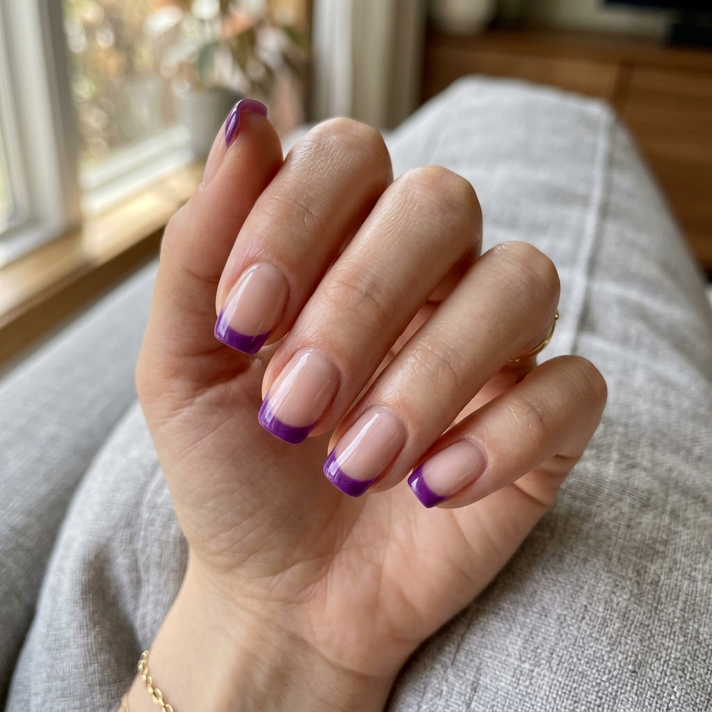 16 Purple Summer Nails Ideas That Are Giving Main Character Energy All Season 4 Purple French Tips