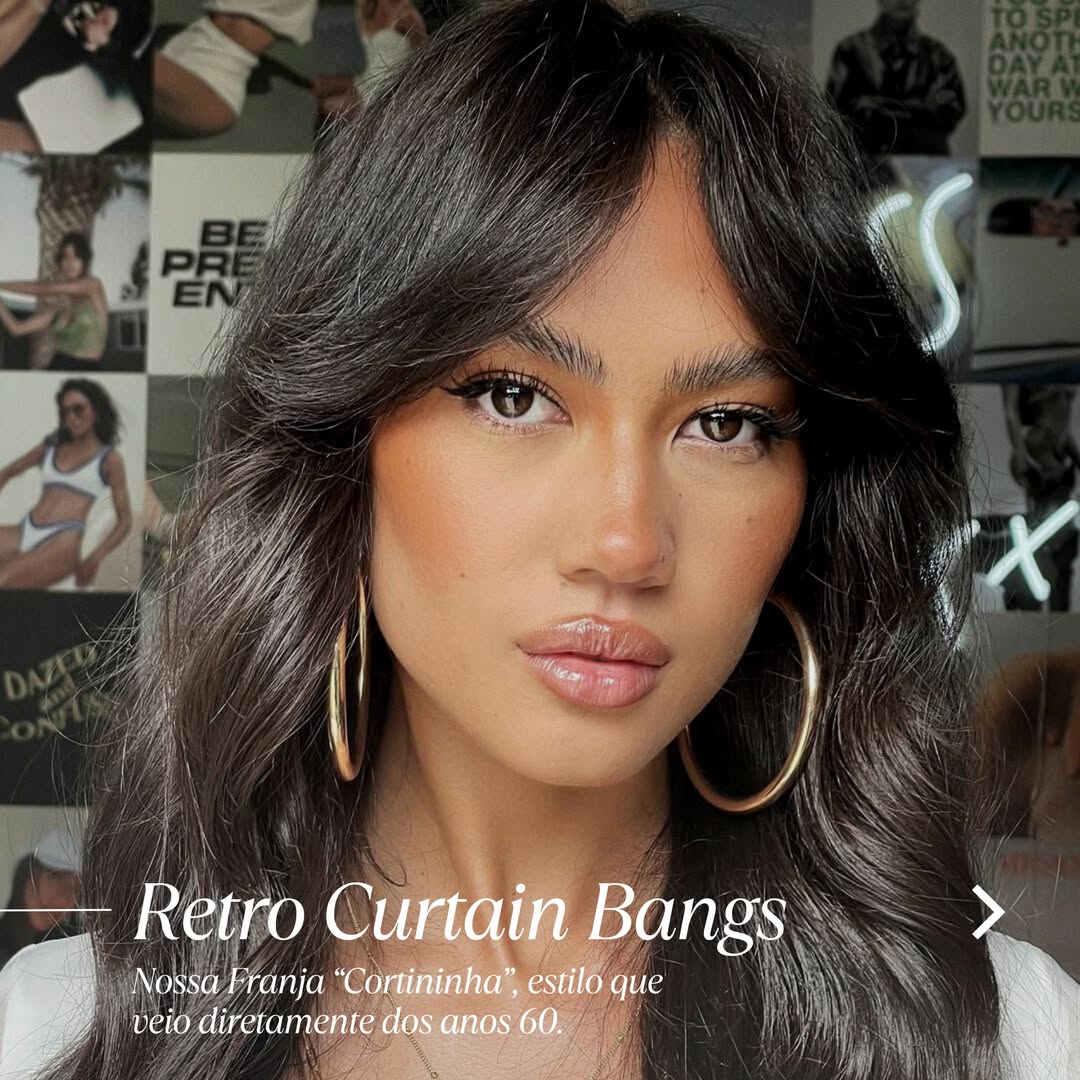 16 Vintage Hairstyle Ideas So Pretty, You’ll Want to Ditch Your Basic Bun Immediately 7 Retro Curtain Bangs With Loose Curls