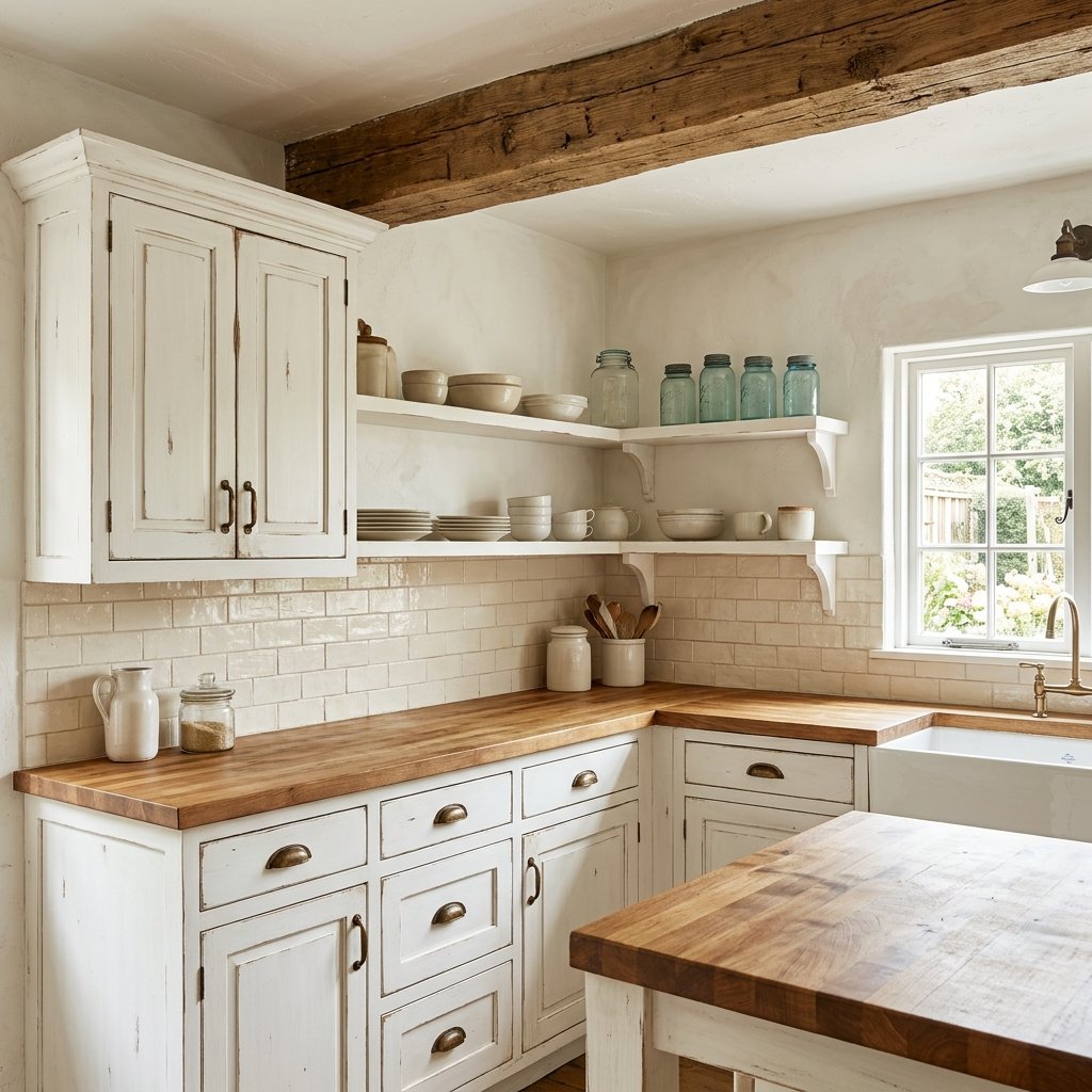 17 White Kitchen Ideas That Look Expensive Without Trying Too Hard 16 Rustic White Kitchen Ideas
